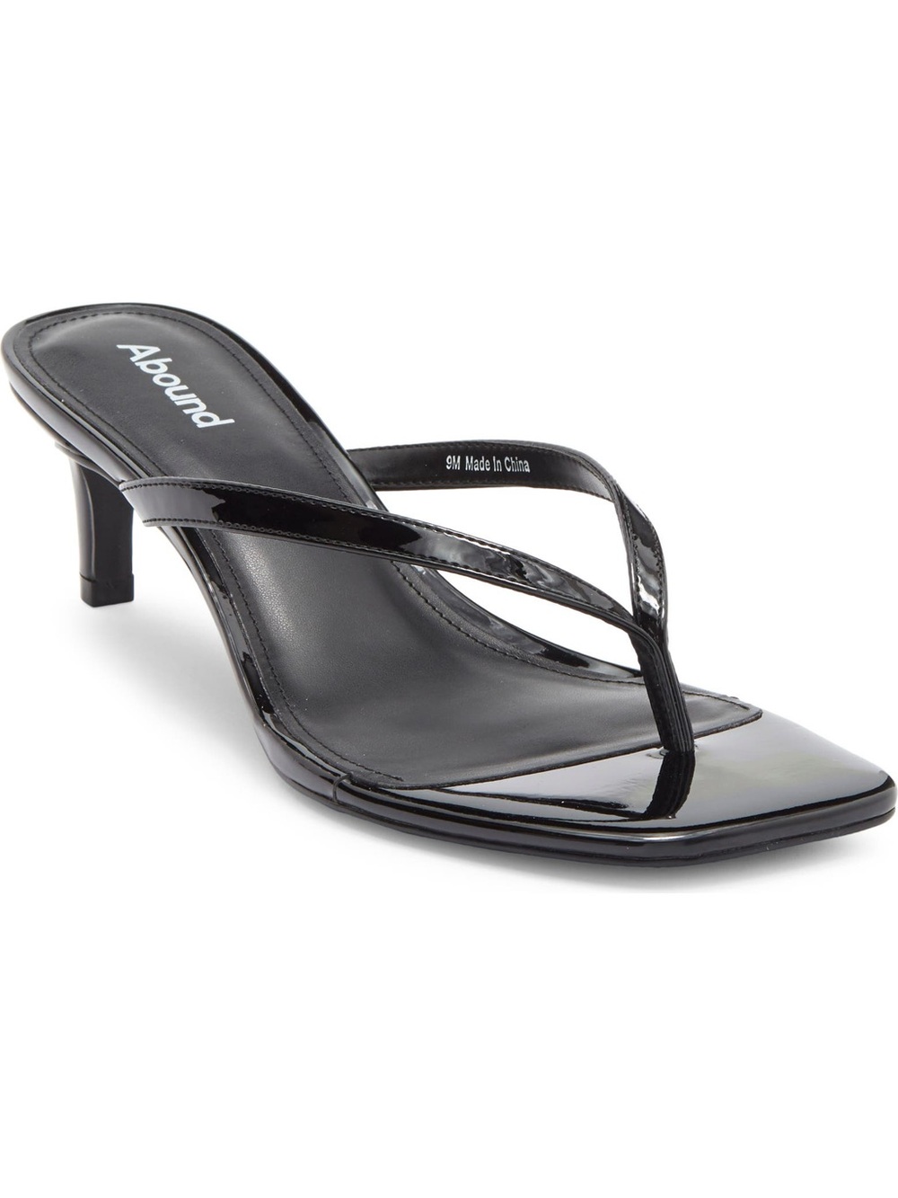 Abound black patent Tina Kitten Heel Sandal size 9.5